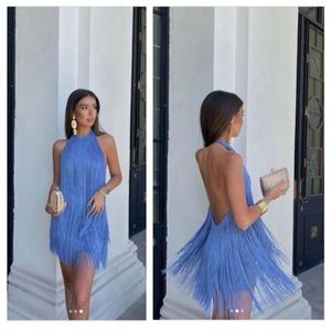 ZARA SHORT FRINGED DRESS